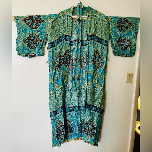 Sample Spell and the Gypsy Aloha Fox Kimono Turquoise OS - Picture 2 of 10